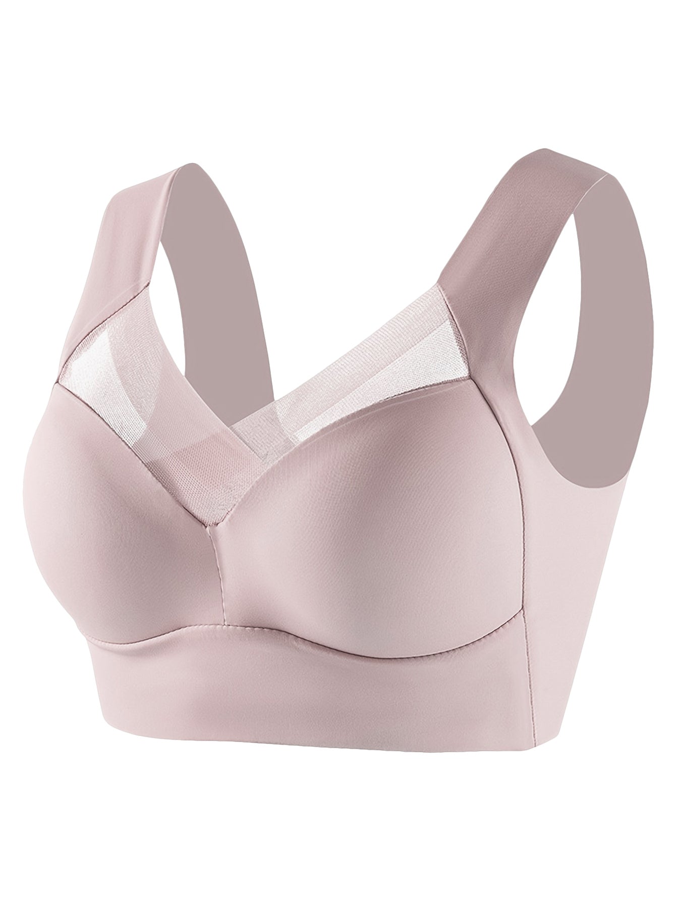 Women's Seamless Wireless Sports Bras with Cross Straps and Wide Comfort Straps