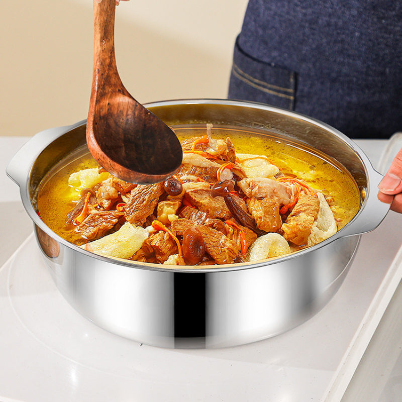 Набор из 8 кастрюль из нержавеющей стали с крышками, безопасных для микроволновки и плиты