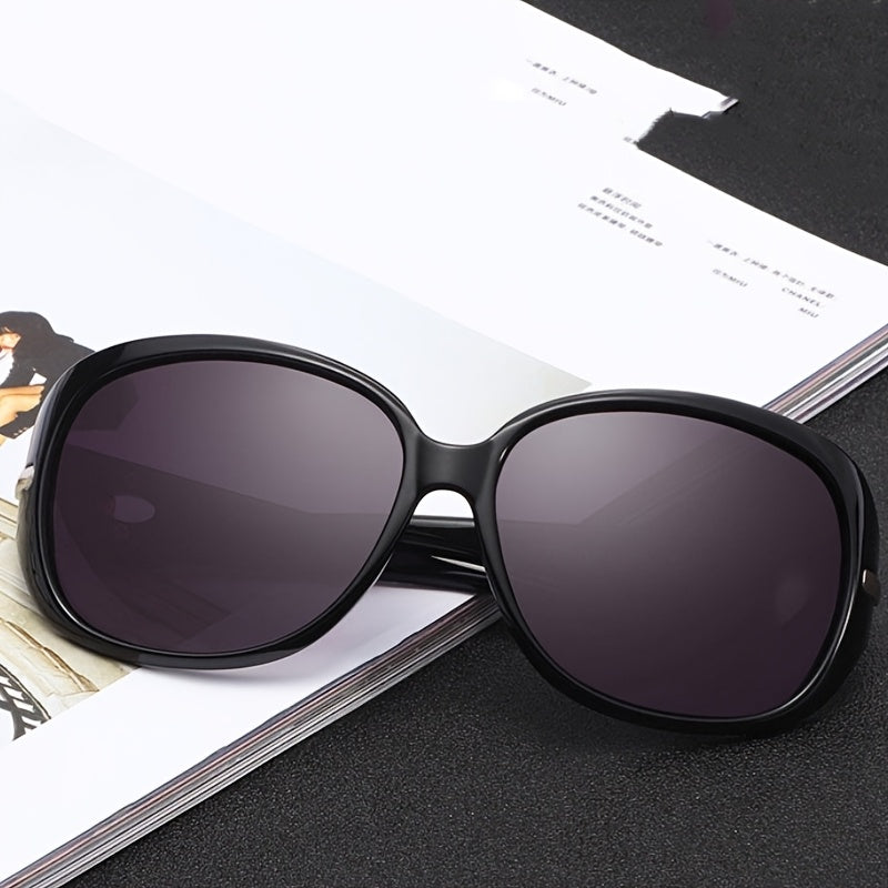 Large Oval Sunglasses for Women with Polarized Lenses for Beach and Travel
