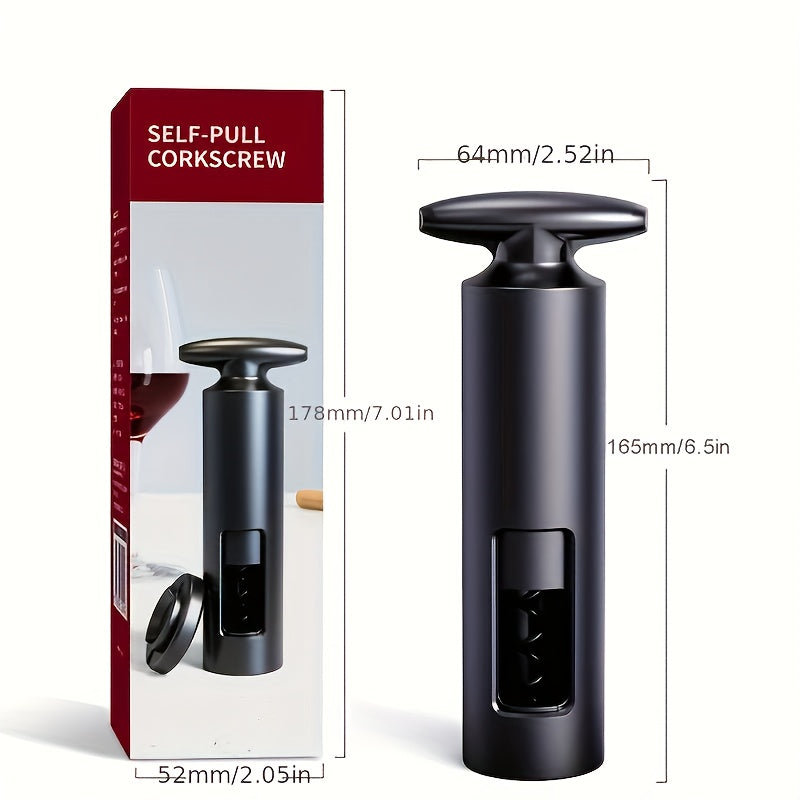 Ручной винтовой открывалка для бутылок в форме T с пластиковым штопором для домашнего и барного использования