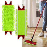 2-in-1 Flat Mop Replacement Pads, 45.72x15.24cm, Absorbent, Wet and Dry Cleaning