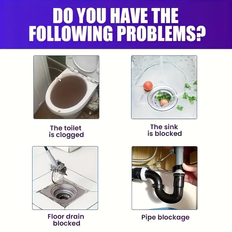 5pc Instant Drain Cleaner Powerful Formula for Unclogging Kitchen Sinks Toilets Pipes