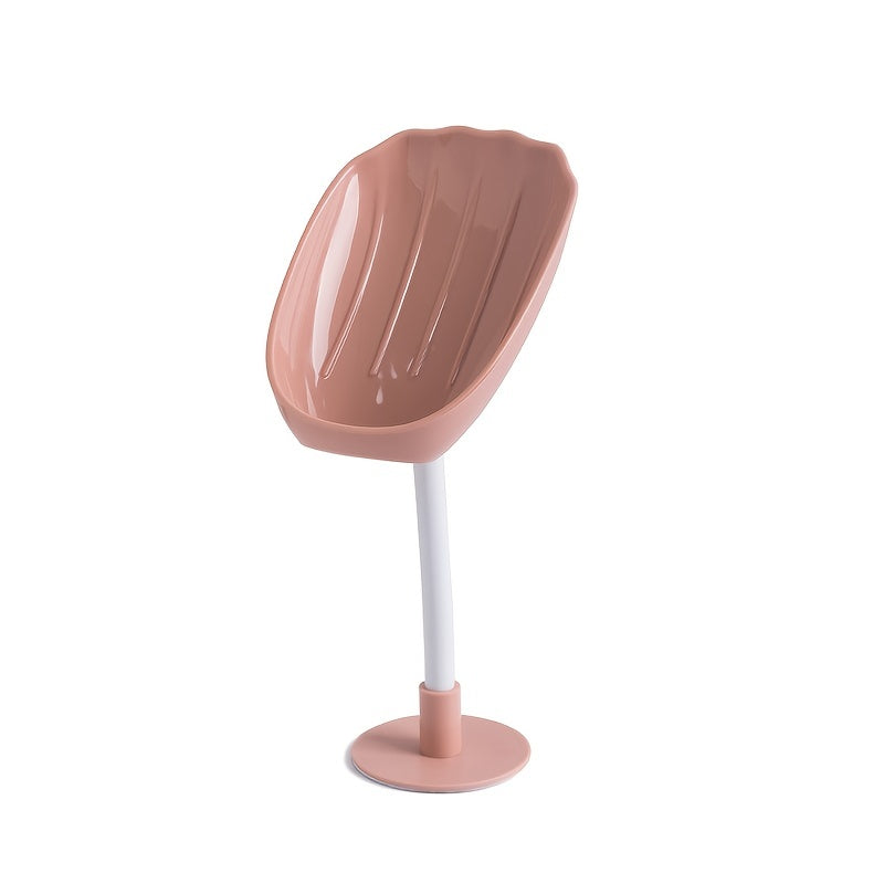 Jabonera con forma de concha en blanco, rosa y púrpura para organización del baño