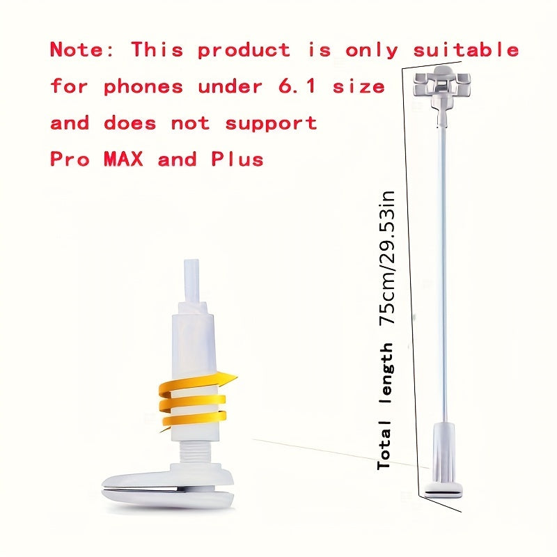 Flexible Gooseneck Phone Holder 75cm with 360° Clamp for Bed Desk All Smartphones
