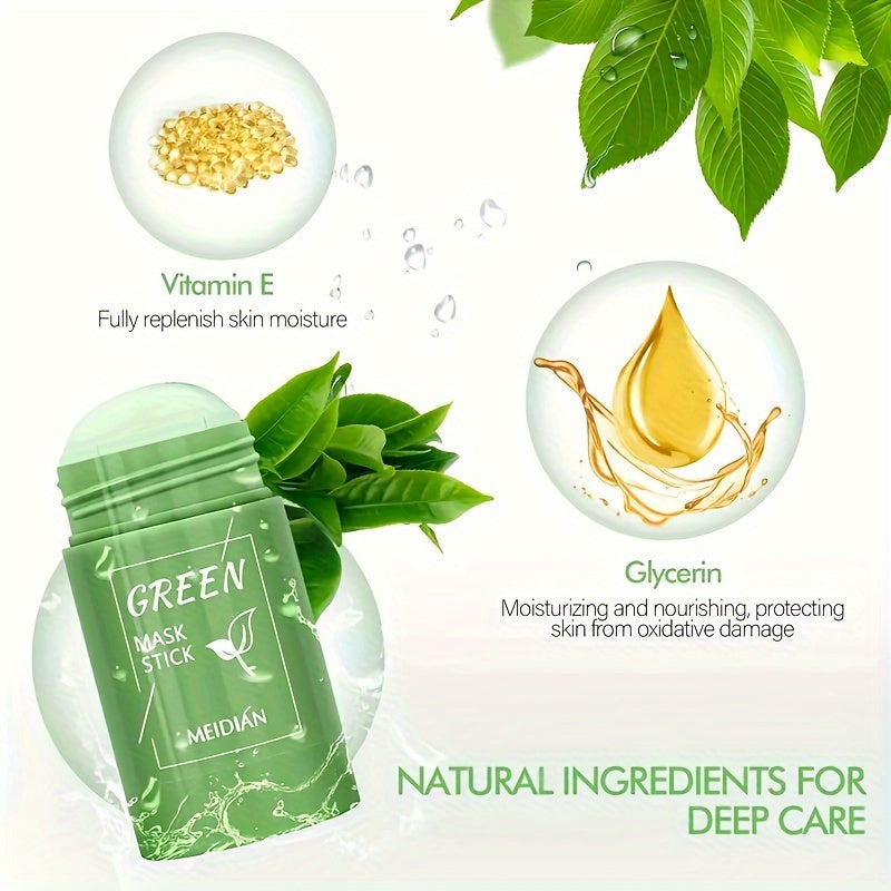 40g Green Tea Face Mask Stick for Pore Clearing and Skin Rejuvenation