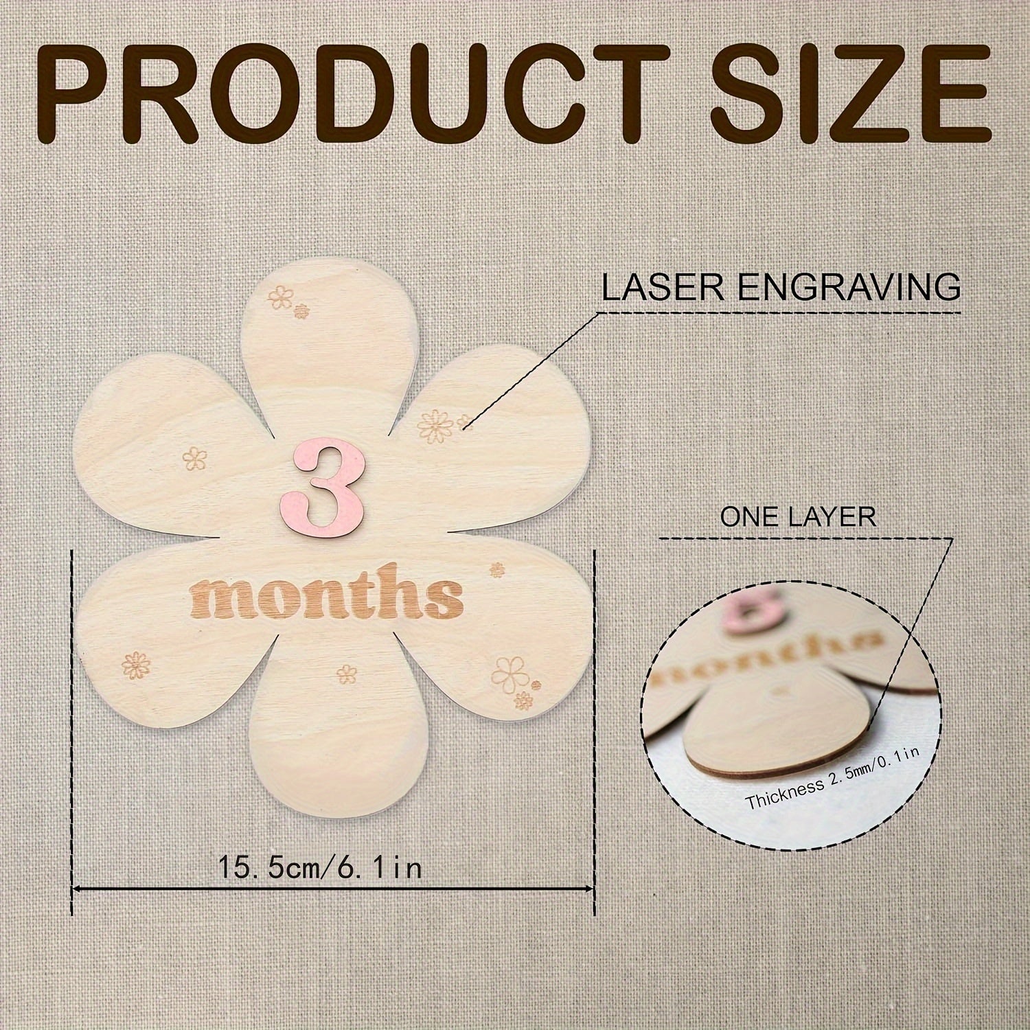 Деревянный знак рождения, креативная карточка вех, карточка роста за первый год, карточка вех для фотографии, маркеры вех для беременности для фотопропсов - идеальный праздничный подарок.