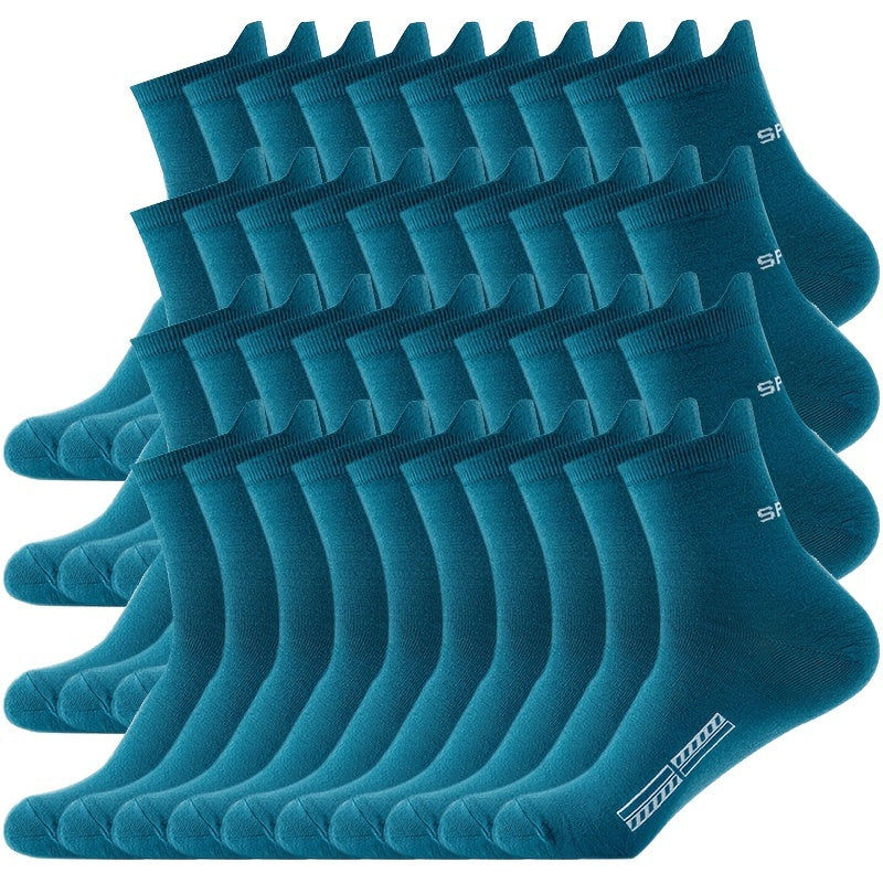 40 ta qora erkaklar uchun o'rtacha balandlikdagi paypoqlar, nafas oladigan, ribbed tuzilishga ega, polyester va spandeks aralashmasidan tayyorlangan, faqat qo'l bilan yuvish tavsiya etiladi.