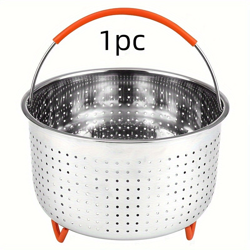 6L Stainless Steel Steamer Basket for Vegetables Seafood Dumplings Kitchen Use