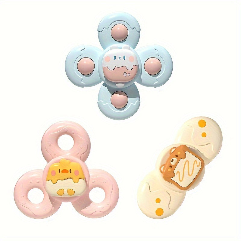 Baby Bath Toy for Infants and Toddlers Ages 0-3 Suction Cup Spinner Chewable BPA-Free