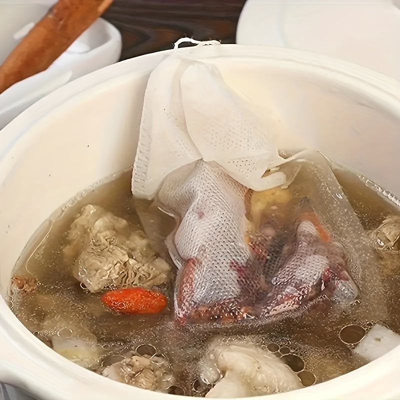 Tortib olish ipli, 100 dona bir martalik makkajo'xori tolasi choy paketlari - Bo'sh choyni filtrlaydigan oziq-ovqat xavfsiz pouches