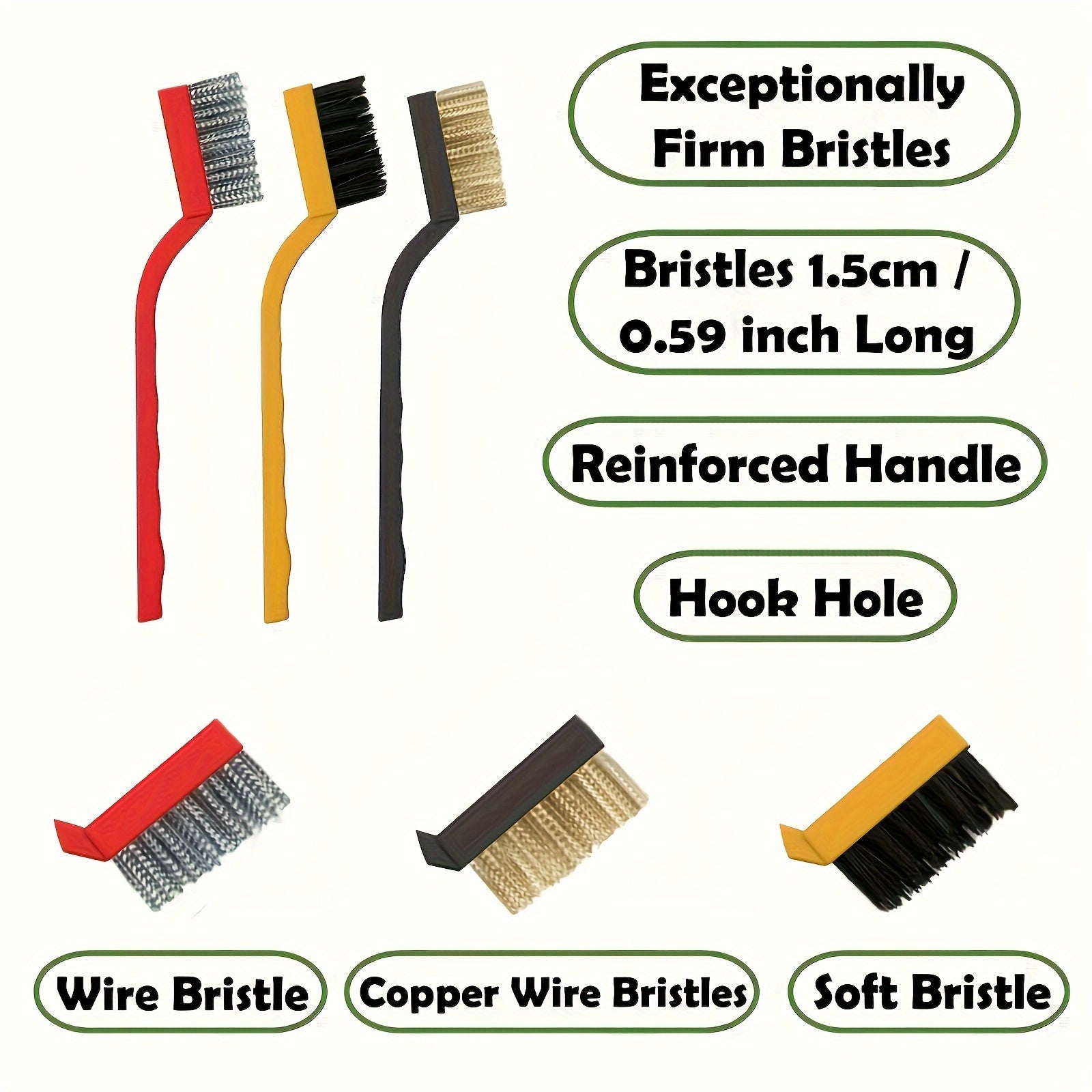 Ko‘p maqsadli tozalash cho‘tkasi to‘plami 11 dona, uzoq tutqichli, metall, plastmassa, o‘rtacha qattiqlik