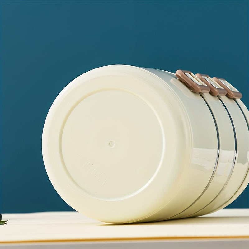 Juego de fiambrera de acero inoxidable con bolsa de almuerzo, gran capacidad, bento térmico para escuela, camping y trabajo