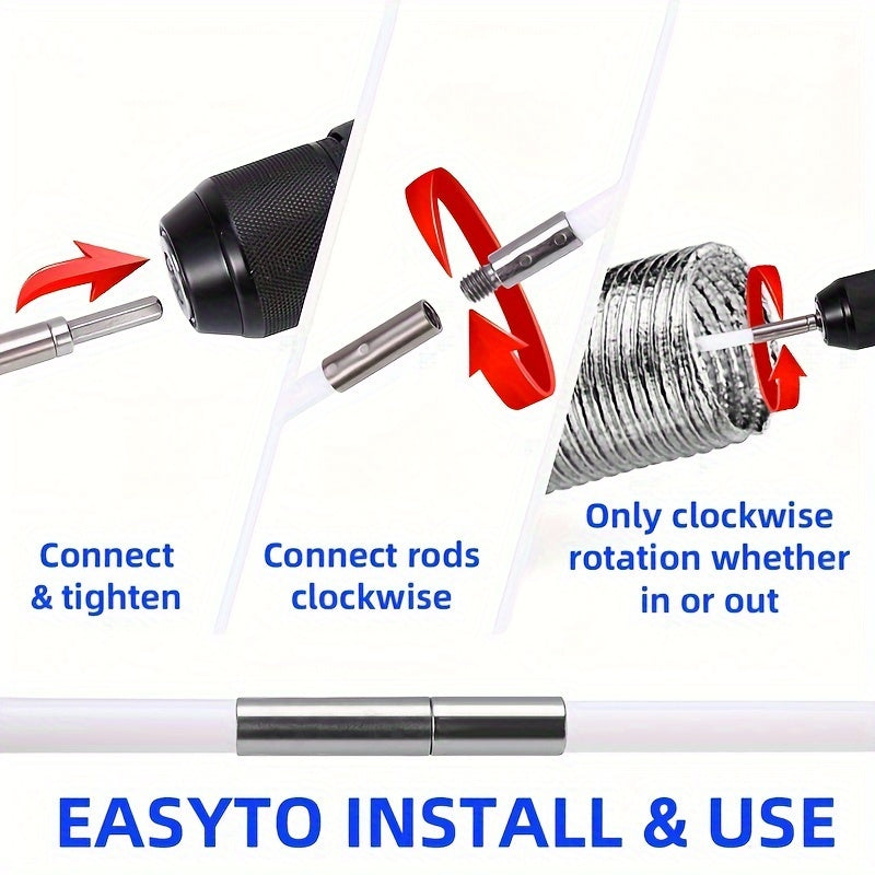 Cleaning Supplies Set with Dryer Vent Brush Dust Collector Extendable Synthetic Brush