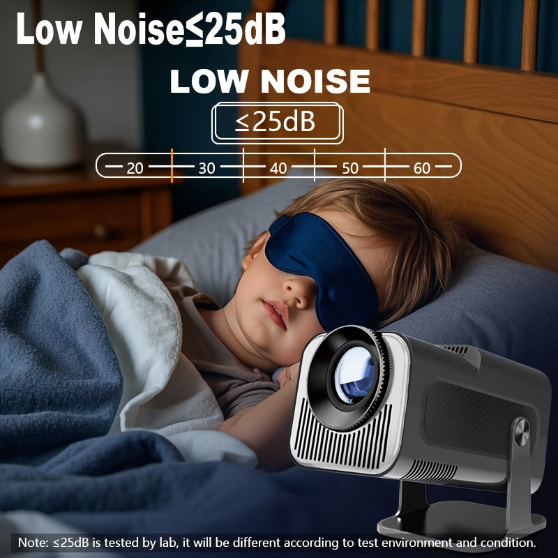 Mini Portable LCD Smart Projector 4K Support, 200 ANSI Lumens, HDMI USB