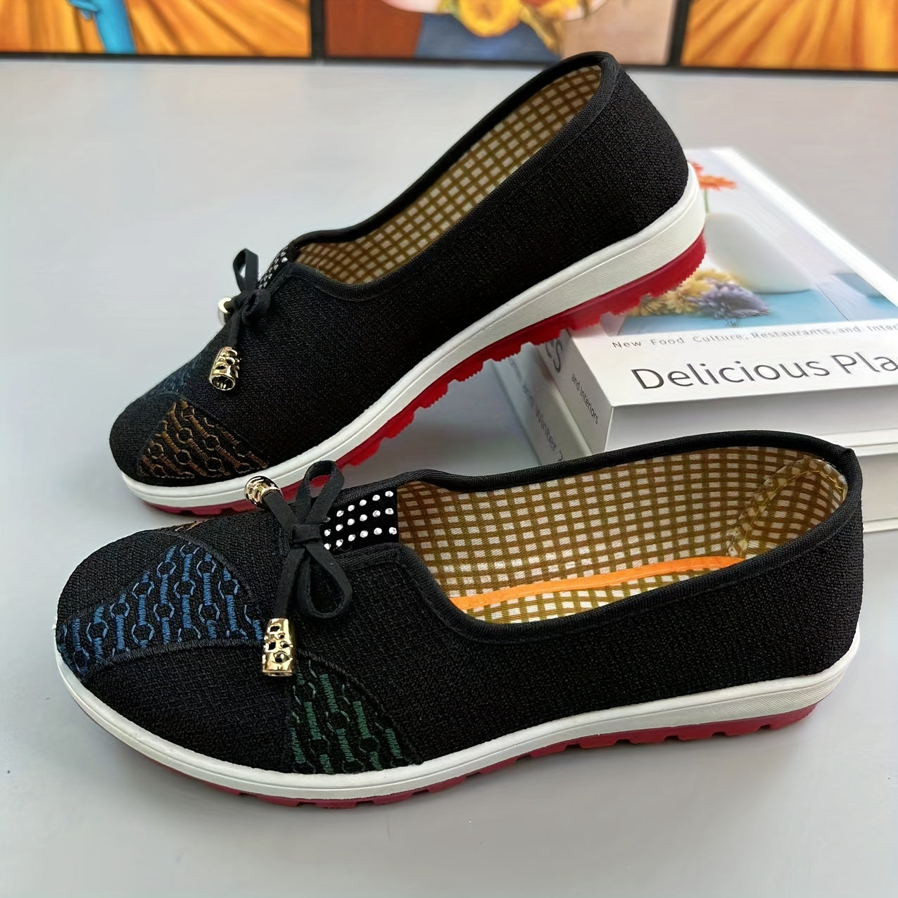 Casual Shoes for Middle-Aged Women Flat Bottom Soft Sole All-Season Comfortable