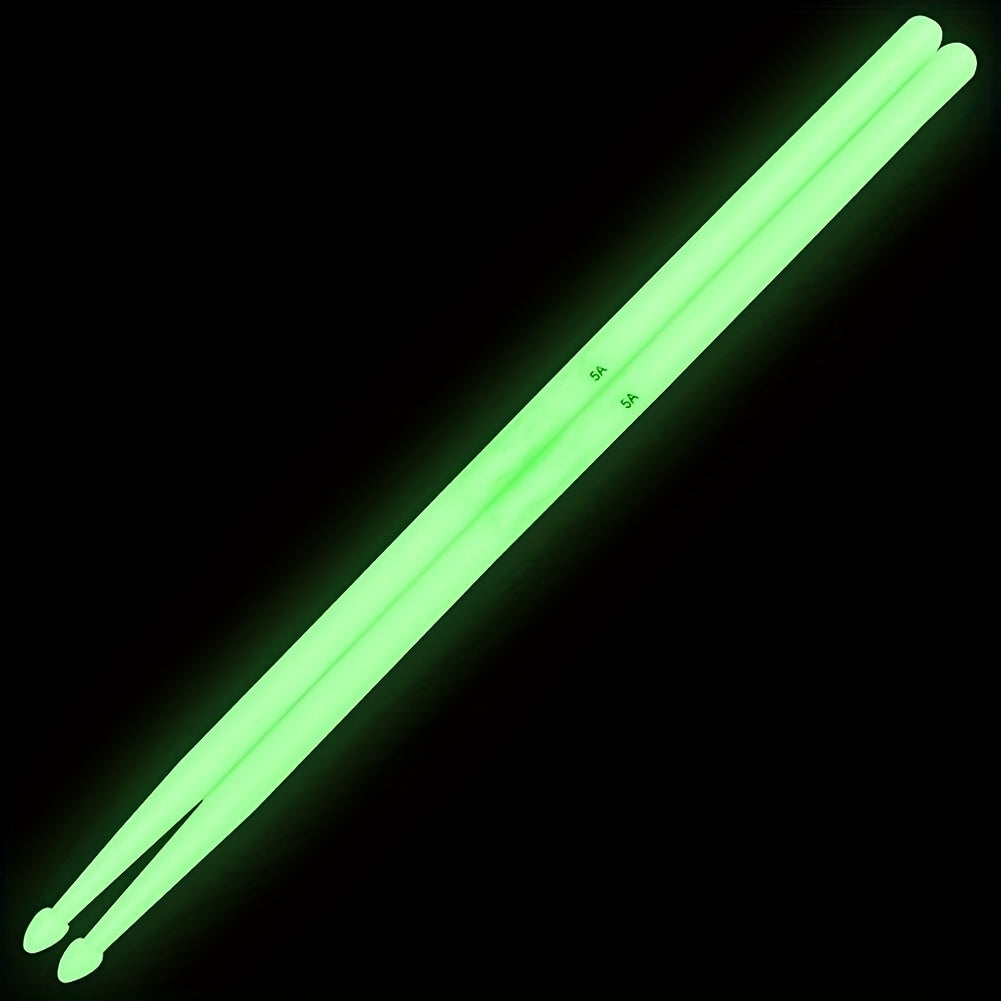Fluorescent Green Nylon Light-Up Drumsticks for Professionals and Beginners