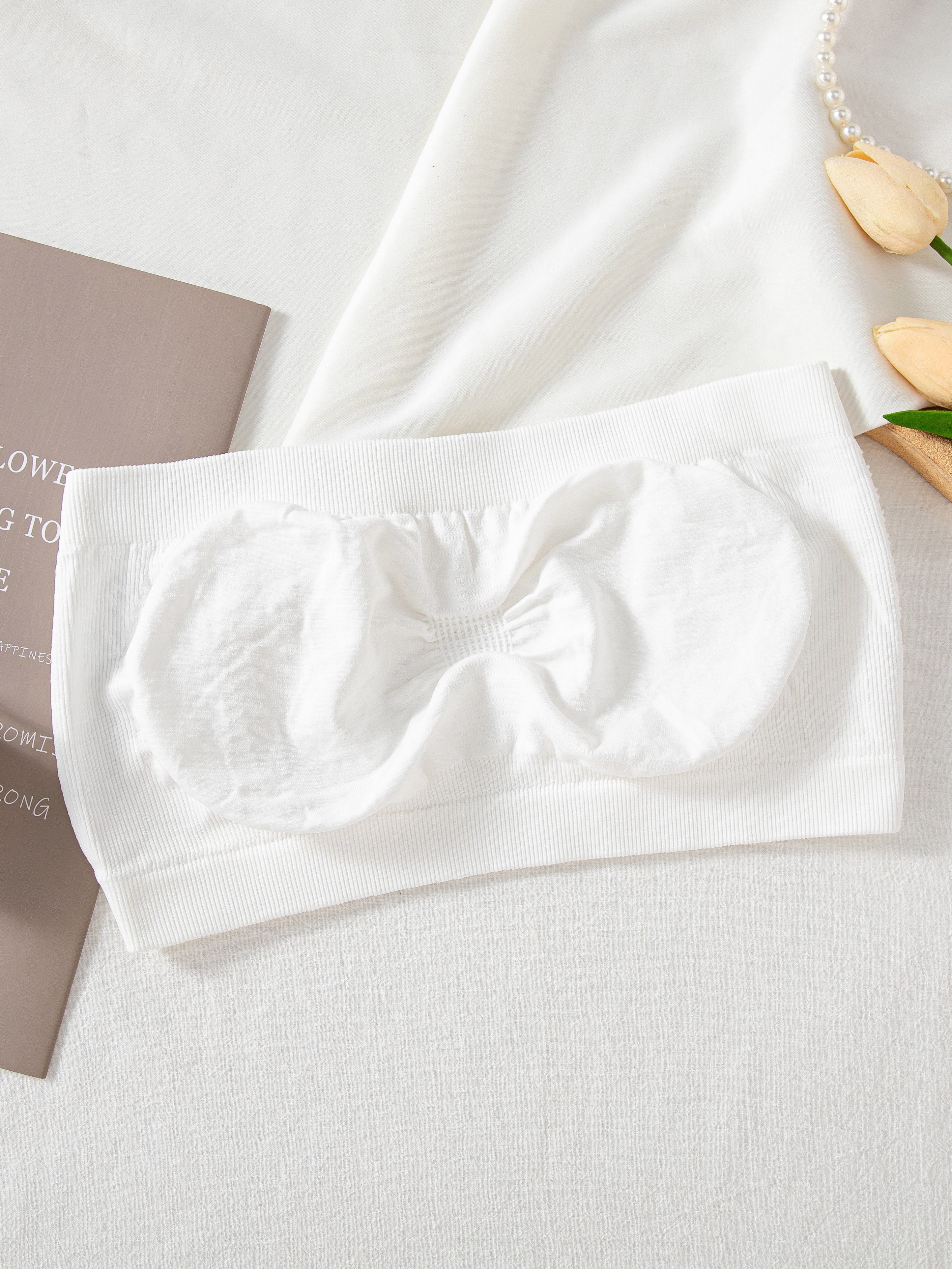 Women's Strapless Bandeau Bra Full Coverage Breathable Comfortable