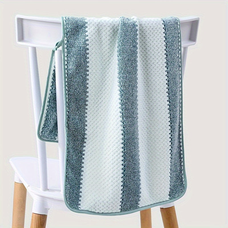 Geometric Pattern Face Towel 280gsm Knit Fabric Quick-Drying Absorbent Bathroom Home Hotel Use