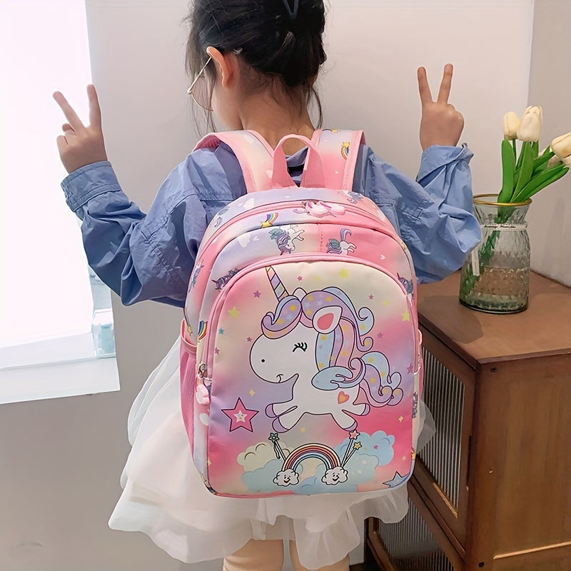 Qizlar uchun Qiziqarli Unicorn Malikasi Ruksak - Nylon, Suvga chidamli va Yengil, Moslashuvchan Kamarlar, Zip Yopilishi - Bolalar bog'chasiga va Tashqi Sarguzashtlar uchun Ideal, 3-6 yosh, Unicorn mavzusida.