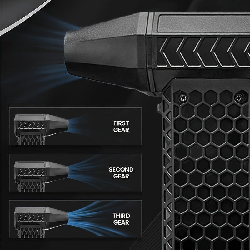 Handheld Turbo Jet Fan with Rechargeable Battery, High-Speed 130000RPM, Portable Dust and Snow Blower