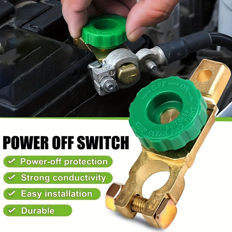 Car Battery Disconnect Isolator Top Mount Knob Clamp Fast Cut Off Switch for Negative Terminals