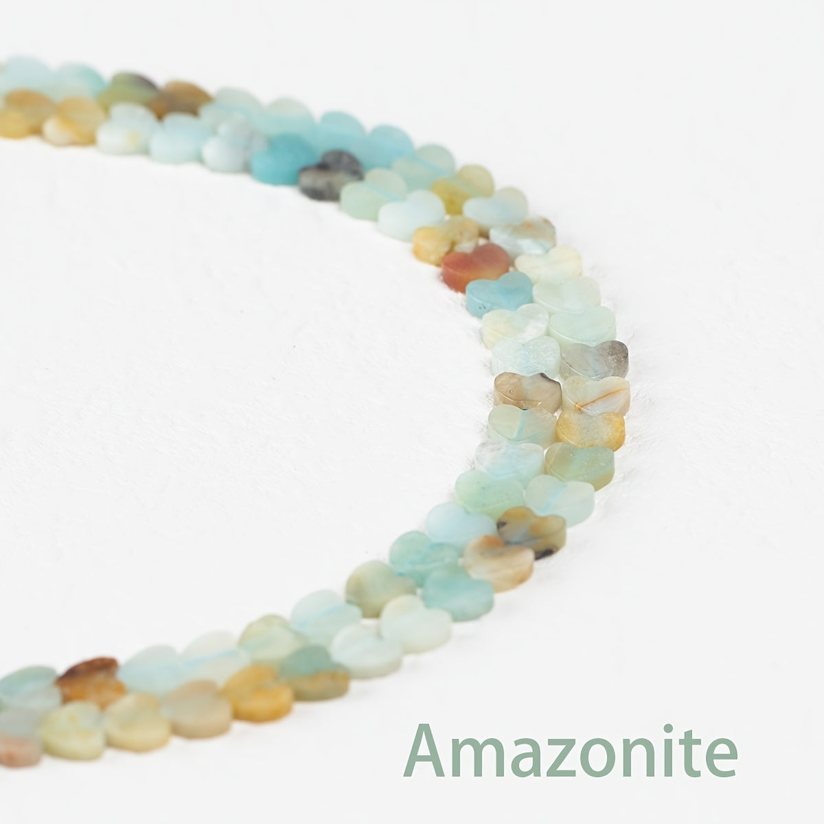 Juego de 20 cuentas de piedra natural con forma de corazón multicolor 6x2mm para hacer joyería