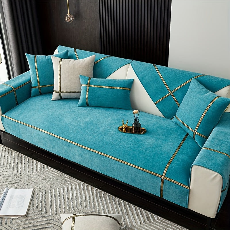 Чехол на мебель из шерсти шенилль противоскользящий универсальный защитник дивана для всех сезонов