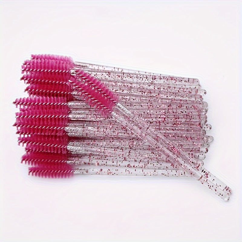 Набор из 10 многоцветных щеточек для ресниц и бровей с щеточками-спулли для макияжа