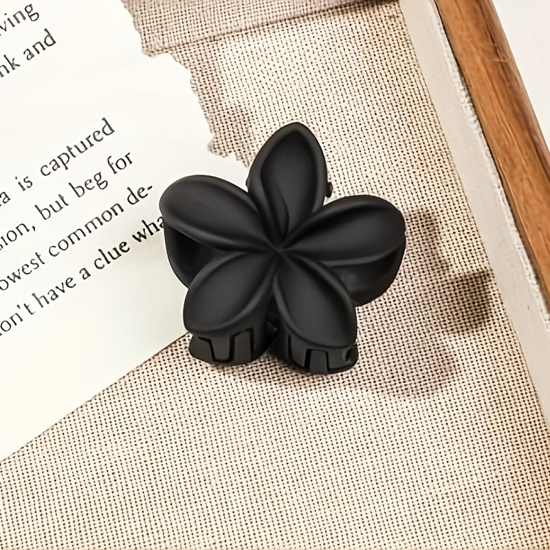 Set of 4 Small Milk Tea Color Hair Claws for Daily Wear Lightweight and Comfortable