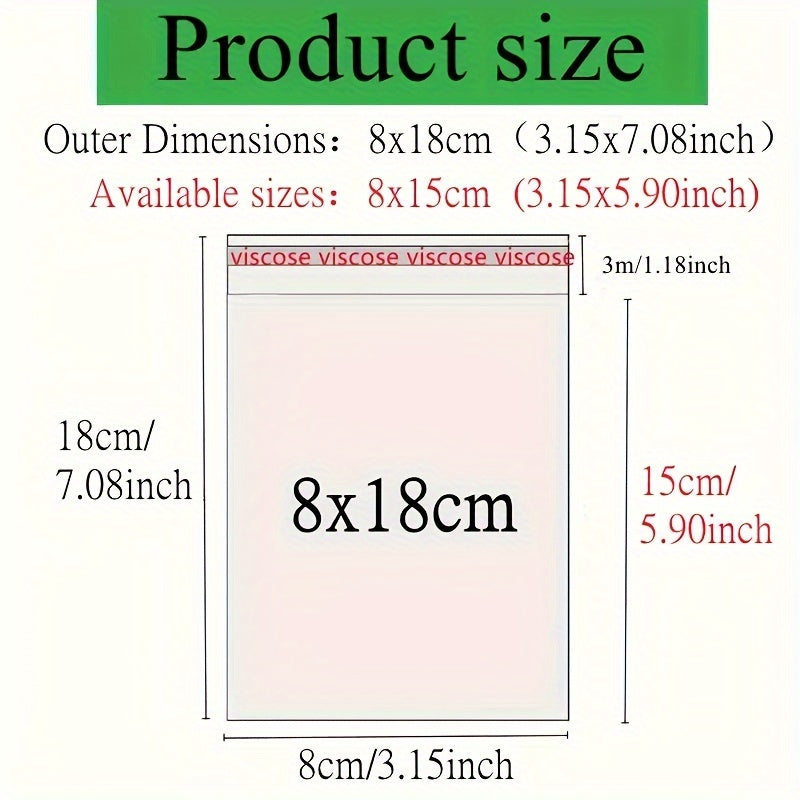 O'z-o'zidan yopishqoq shaffof sellofan sumka muhrlangan zargarlik yoki shirinlik sovg'asi uchun.