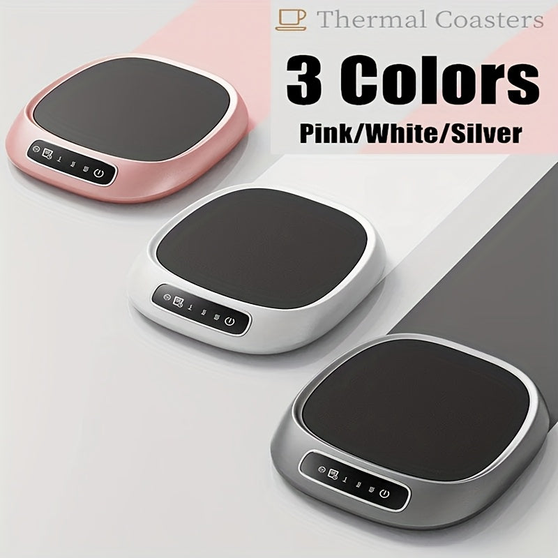 Thermal Coaster ABS Material Drink Warmer 3-Speed Adjustable Temperature