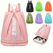Waterproof Polyester Backpack with Adjustable Straps and Shoe Compartment for Sports Travel and Outdoor Activities