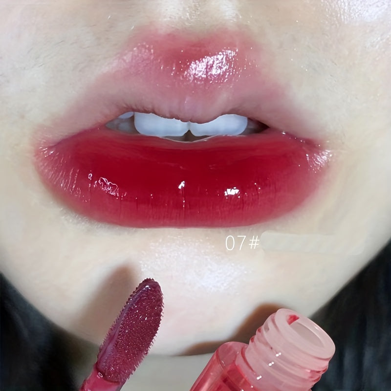 Lip Gloss Set 6 Colors Long-Lasting Smudge-Proof Dewy Finish Valentine Gift