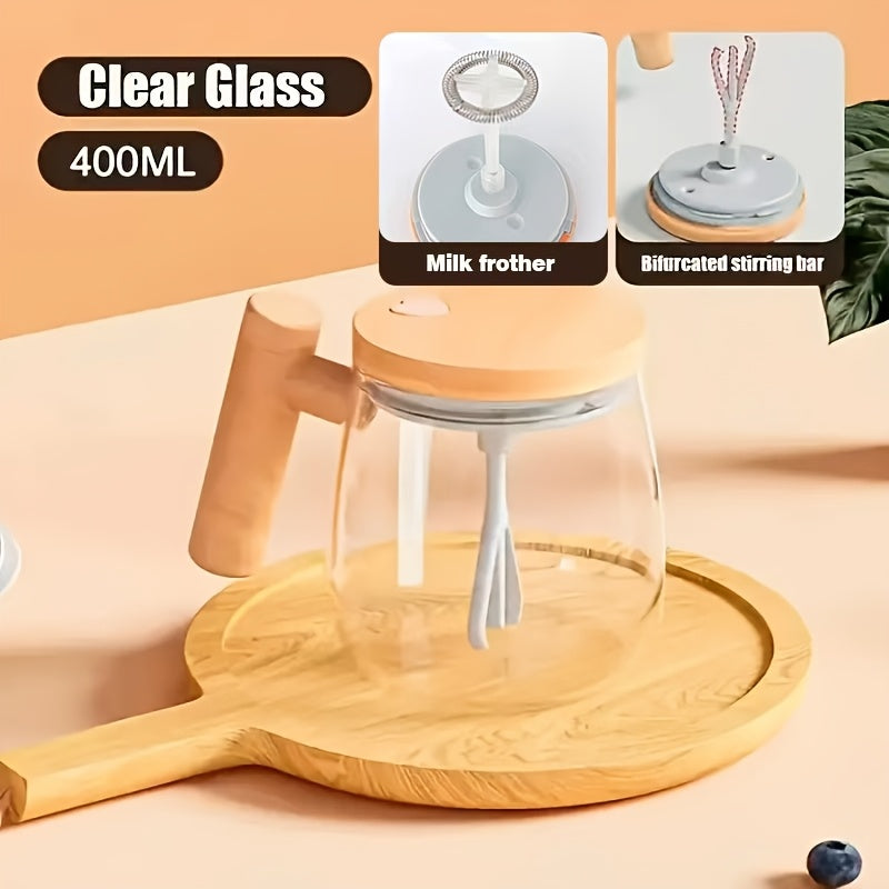 Electric Self Stirring Mug 400ML Borosilicate Glass Coffee Mixer with Motor
