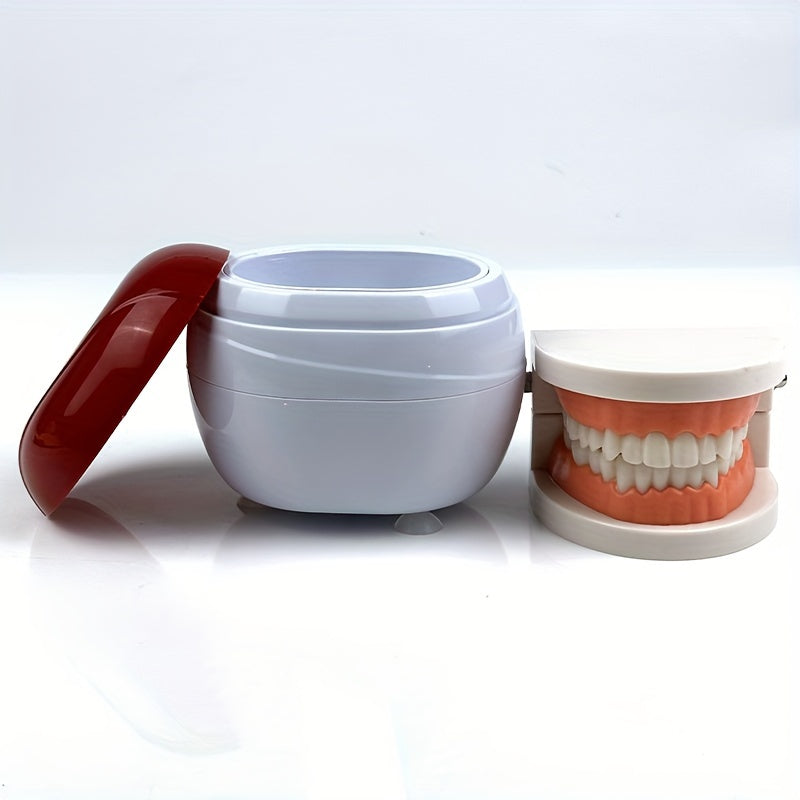 Portable Sonic Dental Cleaner Box with Filtration for Dentures and Retainers