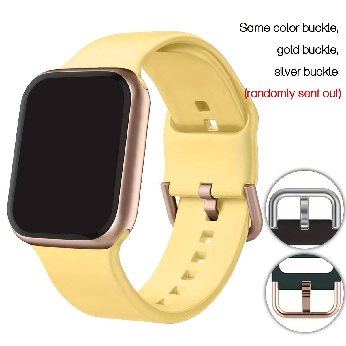 Sport Silicone Watch Band for Apple Watch Series 1-10 Compatible with 38mm to 49mm Men Women