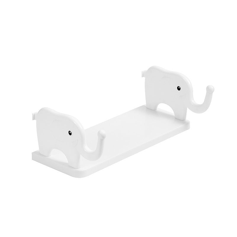 Wall-Mounted Elephant Storage Rack No Drilling Versatile Organizer for Kitchen Bathroom Study