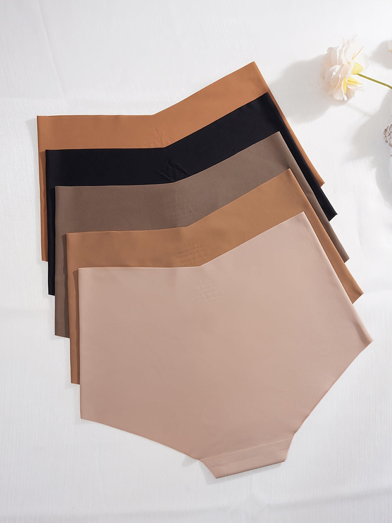 Women's High-Waist Briefs Set 5 Pack Breathable Nylon Elastane Multi-Color