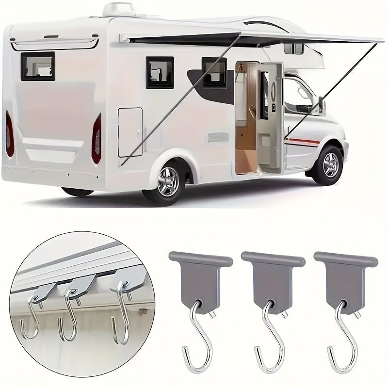 6 dona RV avtomobil quyosh nurlari uchun kiyimlar uchun tutqichlar, ajraladigan tashqi yuk mashinasi aksessuarlari