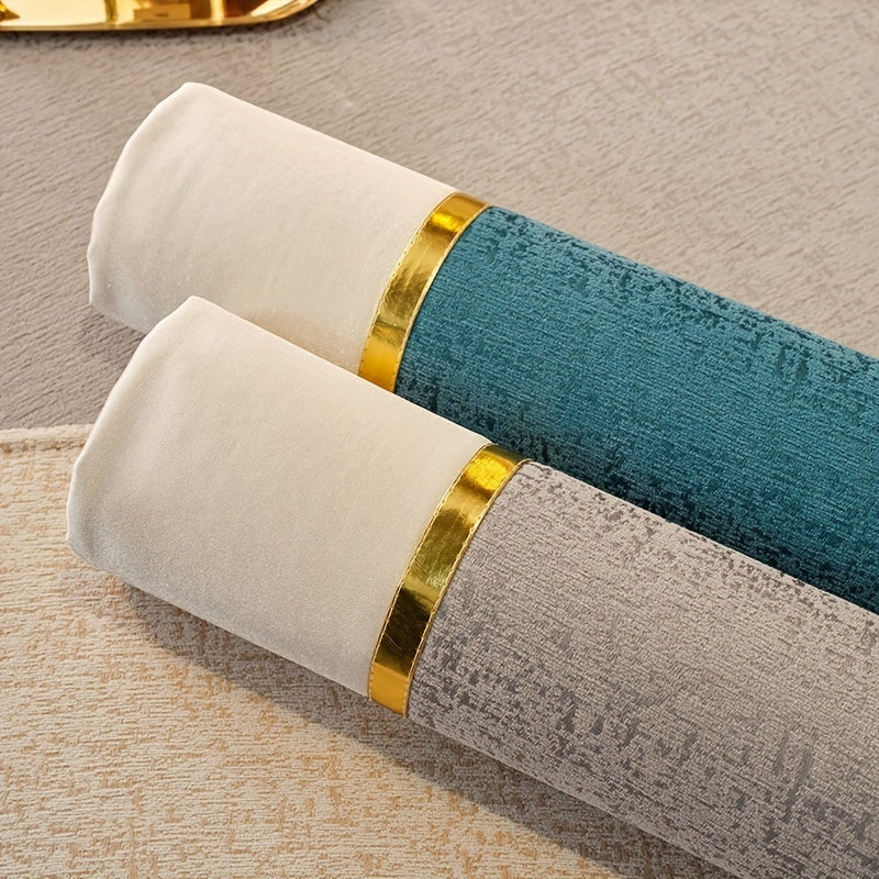 Chenille Sofa Cover for 1-4 Seater Nordic Style Gold Accents Non-Slip Washable