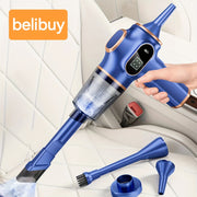 Aspiradora inalámbrica de mano con carga USB, batería de 3000mAh y succión de 3.2KPa para hogar, coche, oficina y exteriores