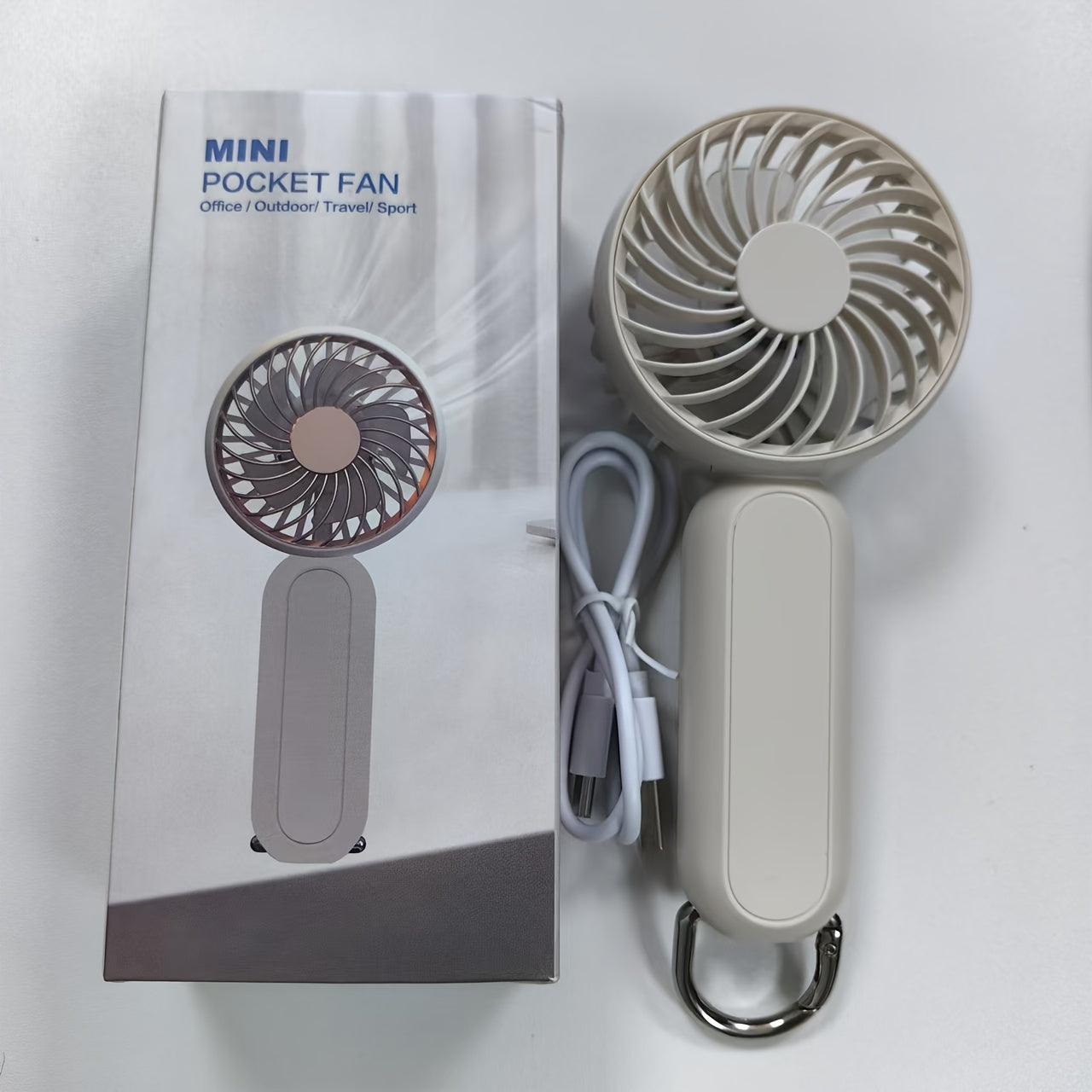 Mini Portable Handheld Fan USB Rechargeable Personal Fan for Travel Camping