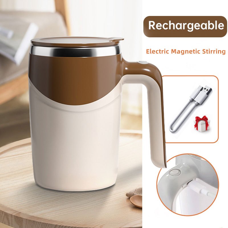 Automatic Rotating Water Cup Stainless Steel Coffee Mug with Mixing Function