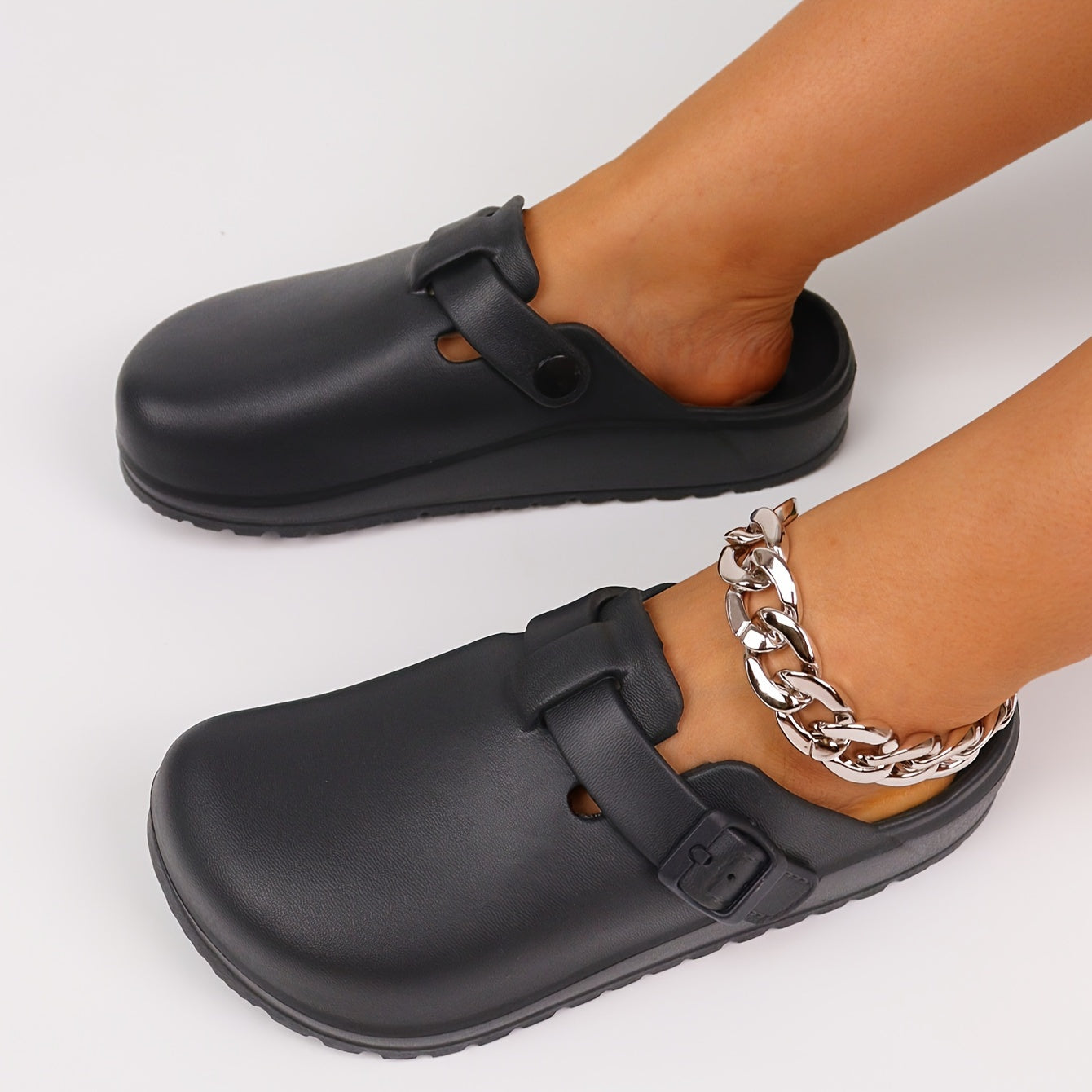 Women's EVA Clogs Non-Slip Closed-Toe Platform Sandals for Beach Garden Casual