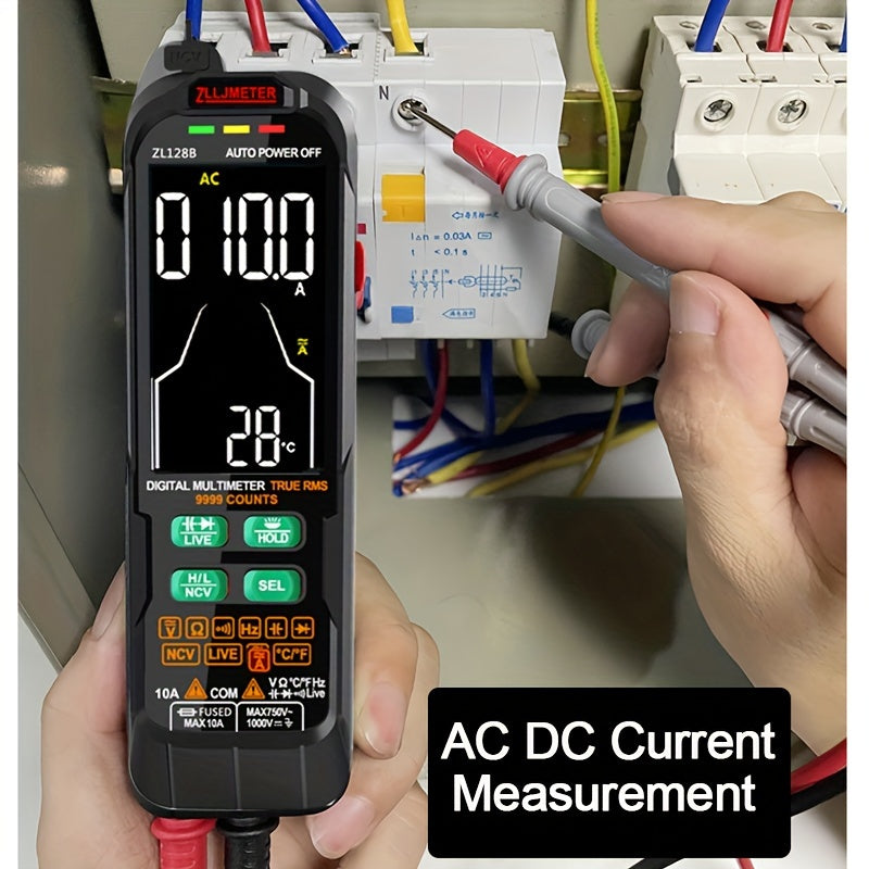 Digital Multimeter with Analog-Digital Display USB Rechargeable Pen Style AC/DC Voltage Current Capacitance Temp True RMS