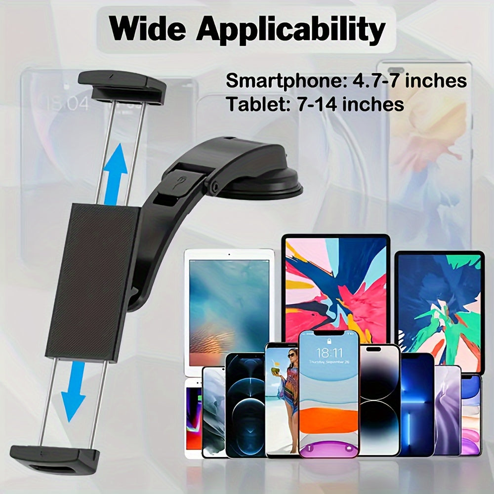 Adjustable Car Dashboard Mount ABS Material Round Cup Holder for Phones Tablets