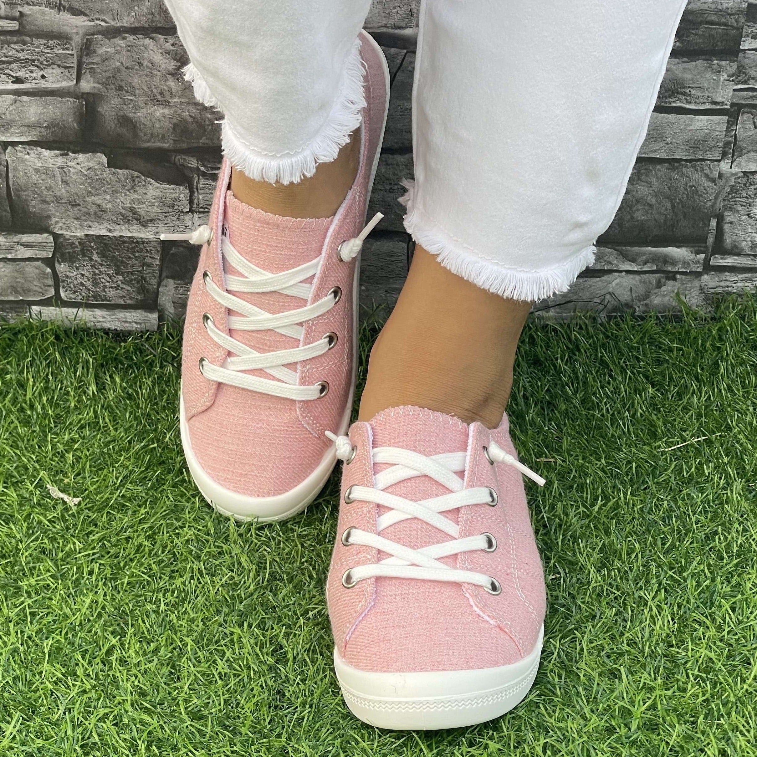 Women's Casual Solid Color Fabric Outdoor Work Shoes All-Season Lightweight