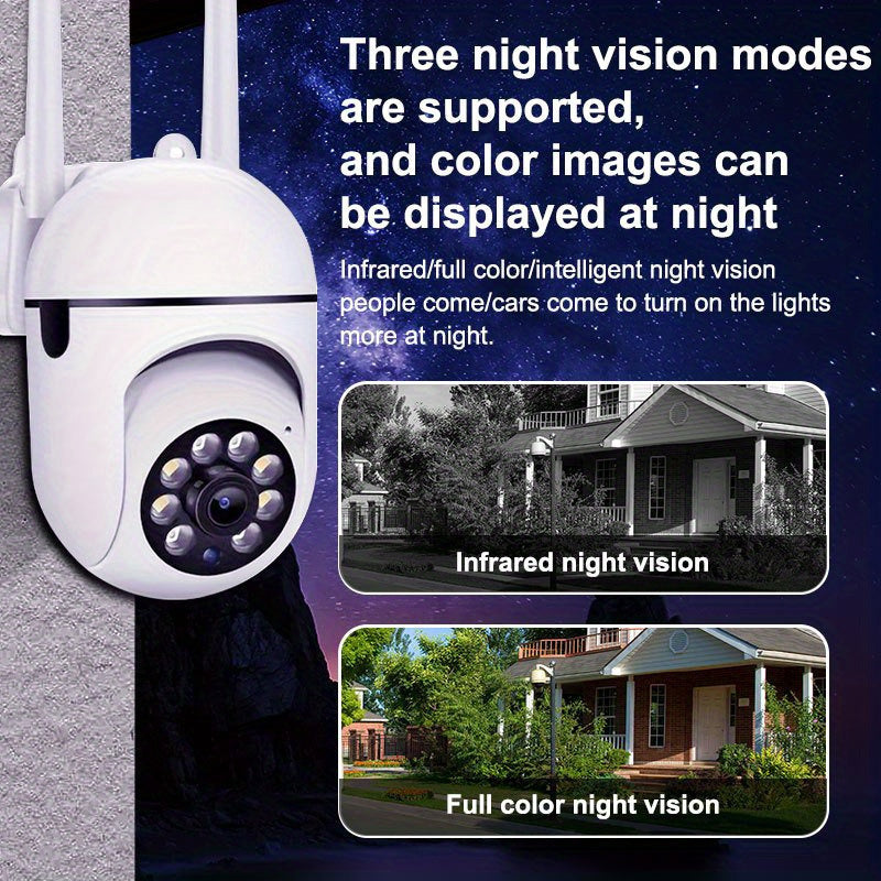 1080P HD Wireless WiFi Security Camera with 2-Way Audio Motion Detection Night Vision Panoramic View