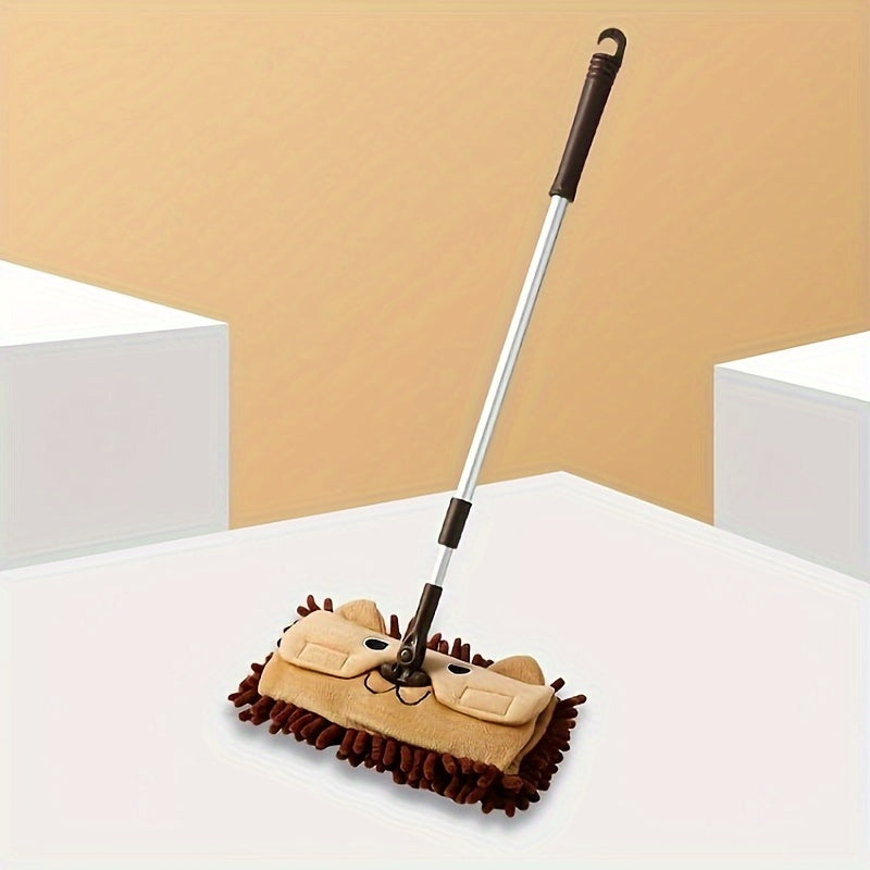 Mini Cartoon Mop Toy for Floor Cleaning, Portable, Wet and Dry Use