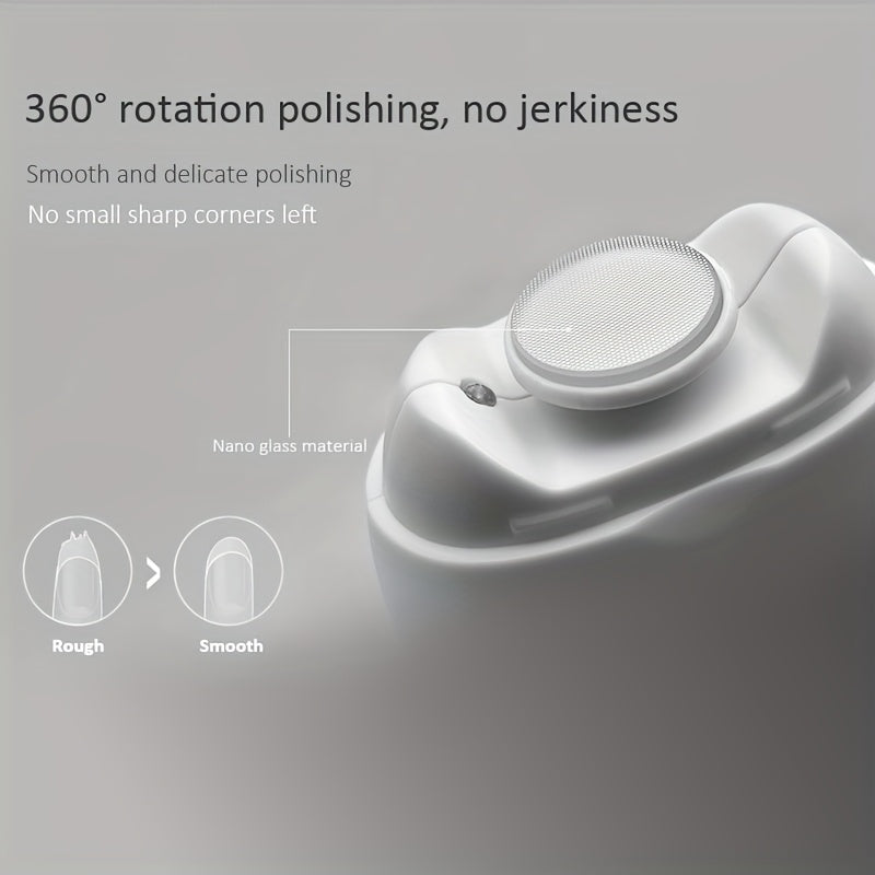 Electric Nail Clippers and Grinder with USB Charging LED Night Light Adjustable Speeds Low Noise Ergonomic for All Ages